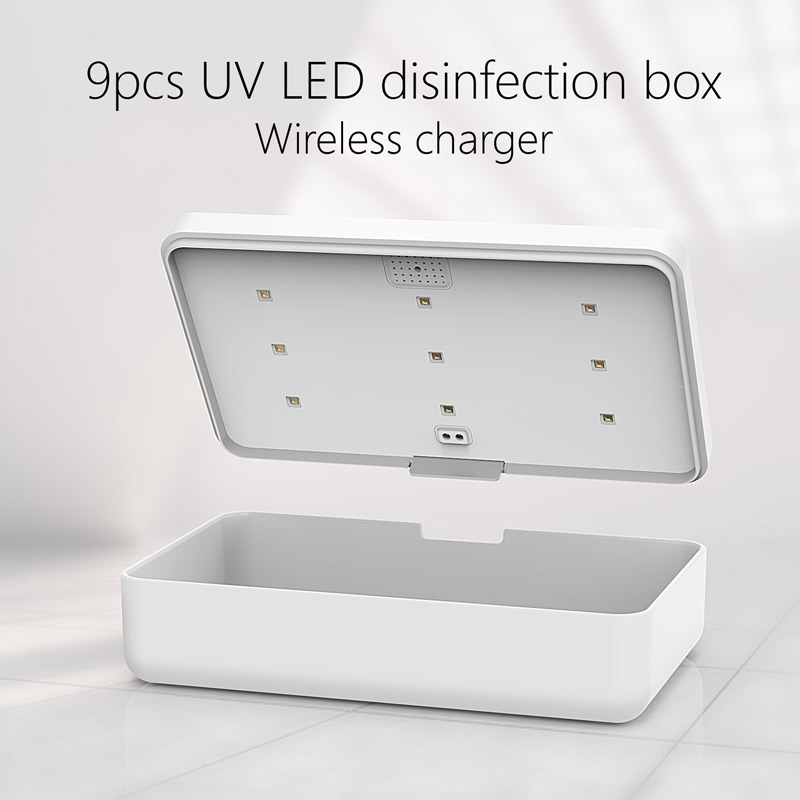 UV cell phone Cleaner fast wireless charger aromatherapy box 3 in 1 Phone Sterilization Box UVC Lamp UV-C LED Sterilizdr