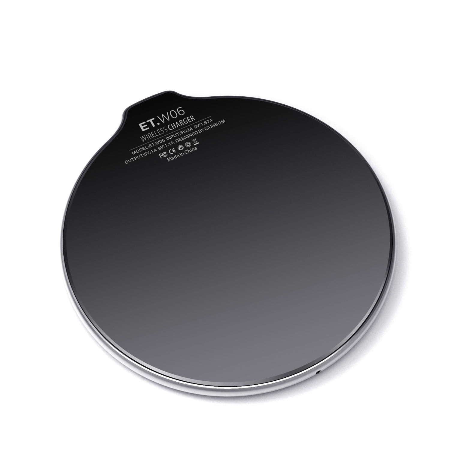 New design Fast Wireless Charge Ultra-thin Design aluminium alloy mobile phone qi wireless charger for xiaomi mi5
