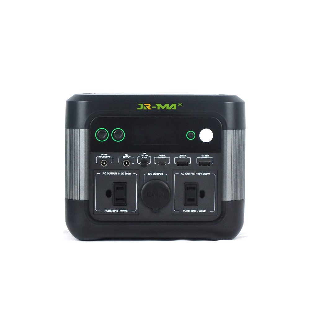 300W portable power station for outdoor camping with AC110V 220V output USB output Type C socket