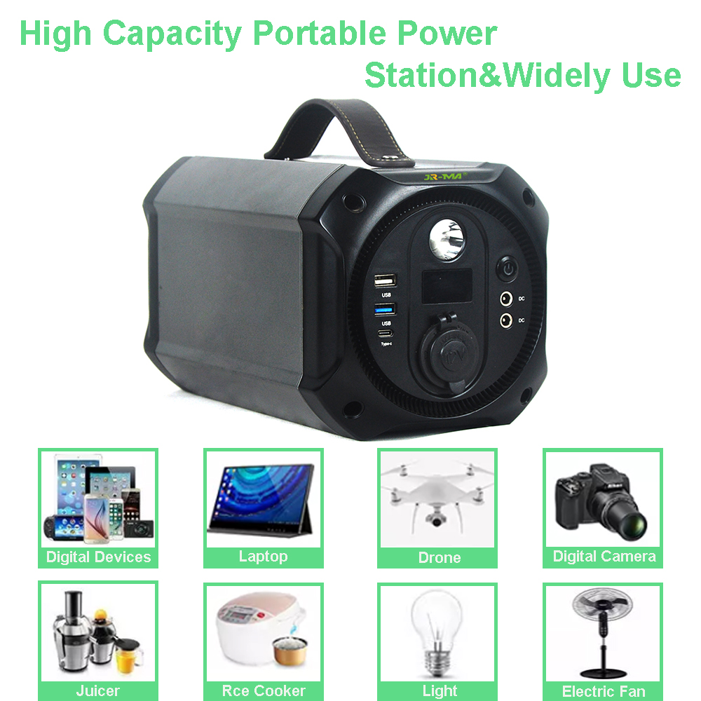 500W Portable Power Station For Outdoor Camping with AC Output USB Type-c